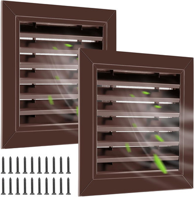 2 Pcs 12'' X 12'' Gable Vent Aluminum Alloy Wall Vents Shed Attic Vent with Screen