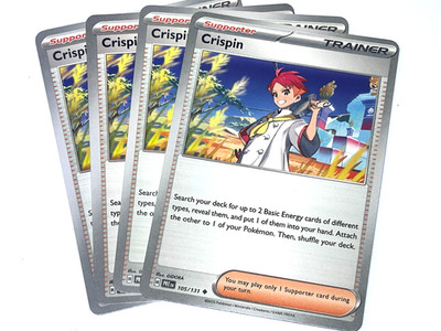 4x Crispin 105/131 Prismatic Evolutions Pokemon Playset x4
