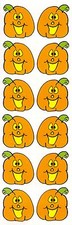 Halloween happy face pumpkin stickers, 60 stickers 