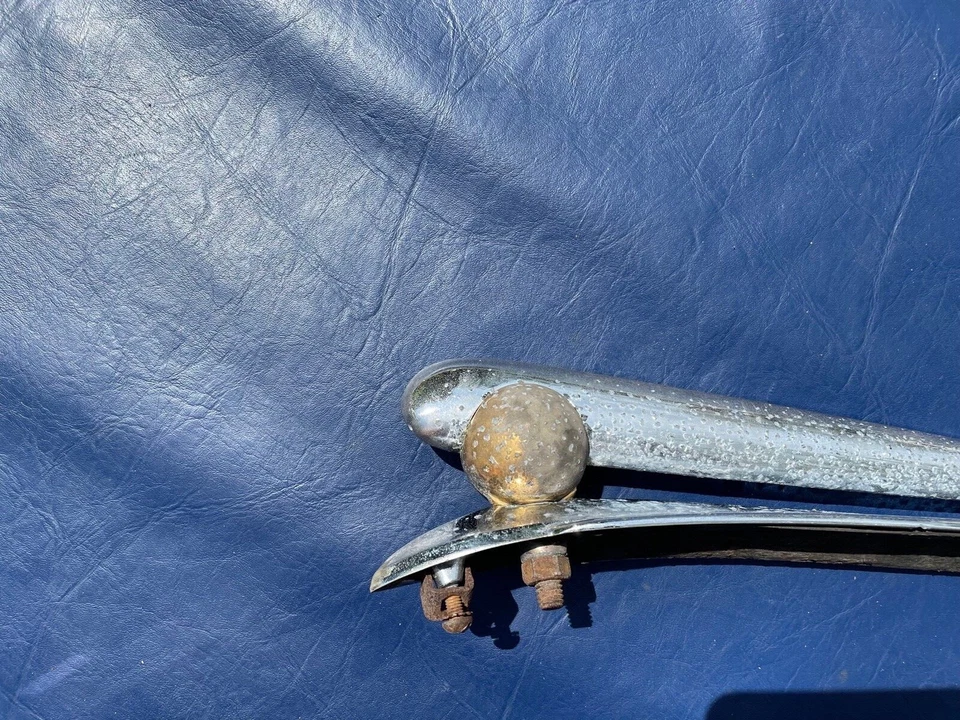 1941 Lincoln Hood Ornament 26H 16776 5523J Continental Used Original Chrome Trim - Image 3 of 4