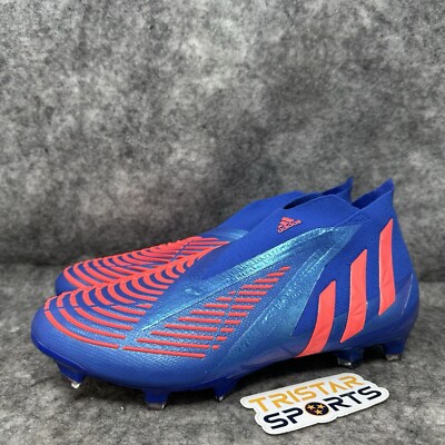 Adidas Predator Edge+ FG Laceless Soccer Cleats Mens Size 11 Blue Turbo GZ9002