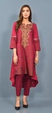 indian pakistani salwar ready to wear 3 Piece. Dopta Shifon, Capri And Shirt