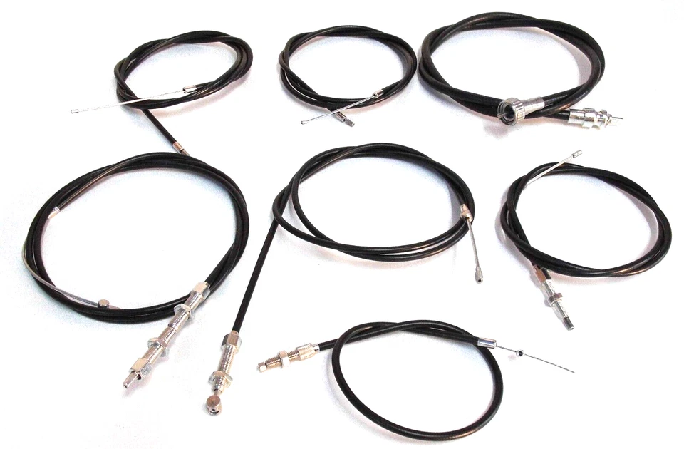 Bowden Cable Bowden Cable Set 7 Pieces with Speedometer BMW R71 R61 R66 M72 Ural Black - Image 2 of 2