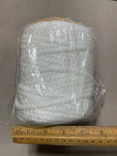100 YDS 6MM WHITE BRAIDED MACRA WORLD POLYOLEFIN MACRAME PURSE CORD