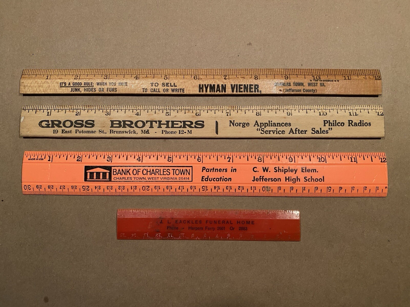 Vintage Wooden Plastic Promotional Advertising Rulers Philco School ...