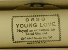 Young Love Vintage Q.R.S. Piano Roll