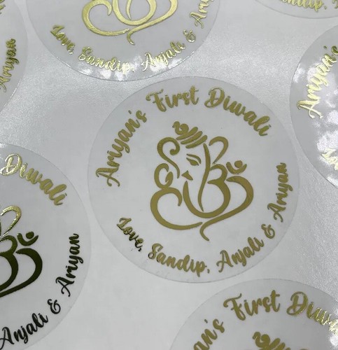Ganesh Diwali Stickers, Happy Diwali Stickers, Personalised Diwali Stickers - Picture 4 of 5