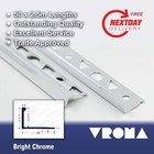 Tile Trim X50 HEAVY DUTY 2.44 METERS - L SHAPE - ALUMINIUM BRIGHT CHROME