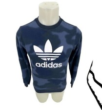 Adidas Size Large Boy Kids Pullover Crewneck Sweatshirt School 2-2