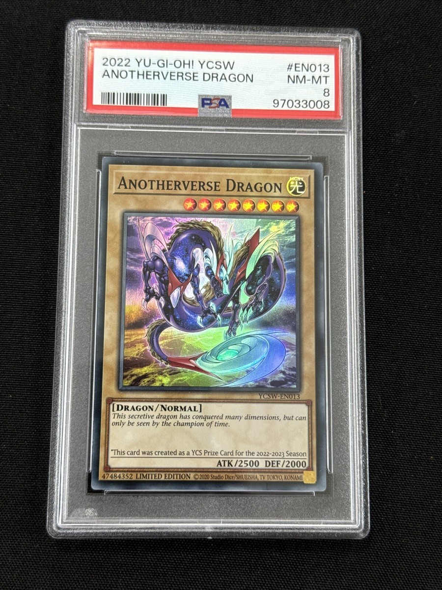 2022 Yugioh YCSW-EN013 Anotherverse Dragon PSA 8 Holo RARE