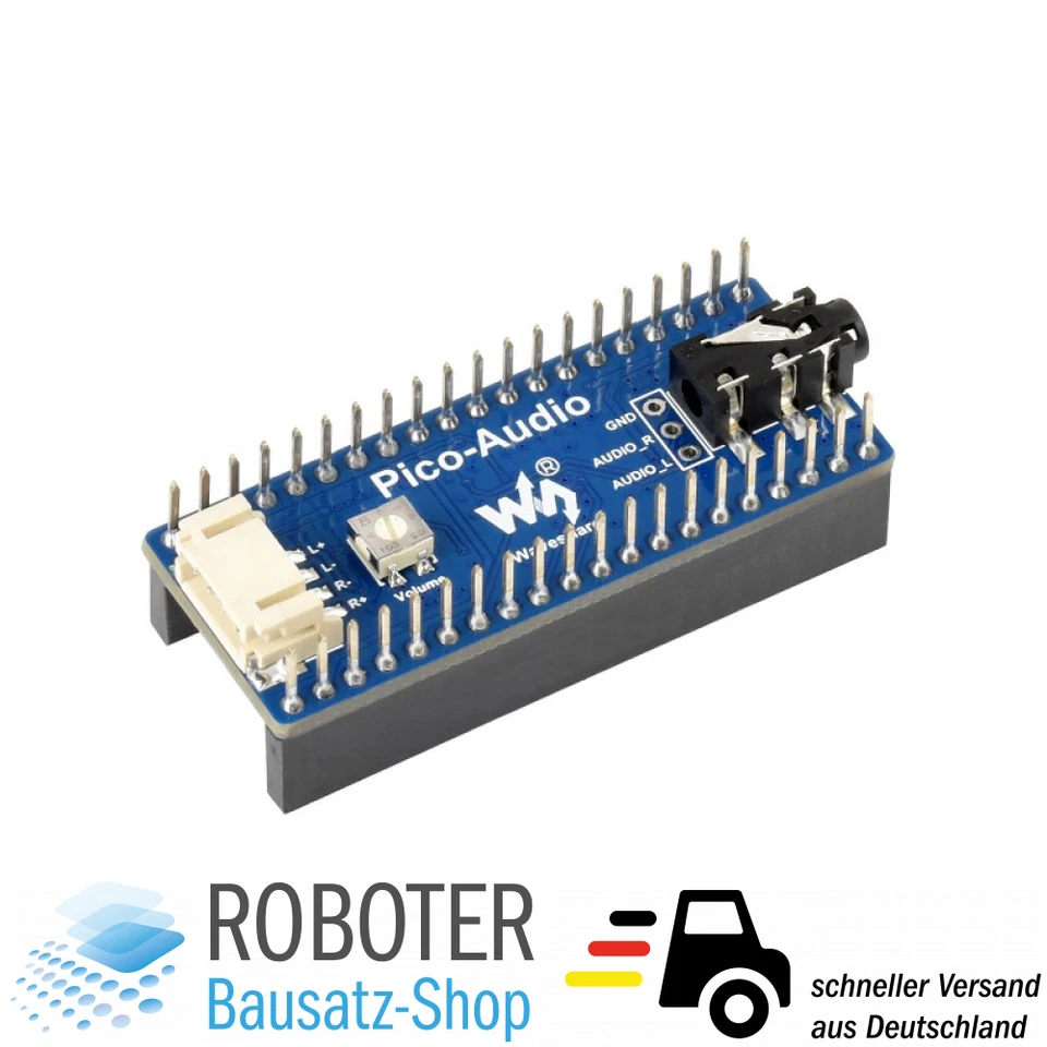 Waveshare Audio Modul für Raspberry Pi Pico inkl. 2 Lautsprecher - Bild 2 von 4
