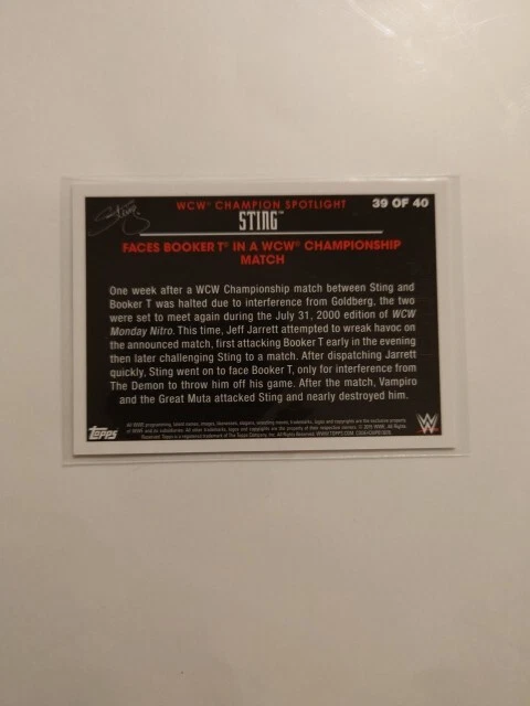 Booker de tarjetas 2015 Topps WWE Heritage exclusivo de Wal-Mart Tribute Sting #39 T Foto 2 de 4