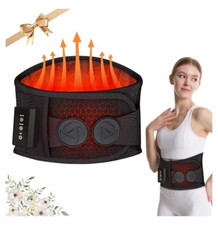 Cordless Heating Pad Massager Smart Belt, Vibration Hot Compress, Black