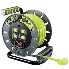 Electrical Power Outlet Extension Cord Reel Electric Cable Terminal Garage Light