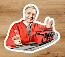 Mister Fred Rogers Neighborhood Premium Quality Vinyl Sticker 3 x 2.5 inches