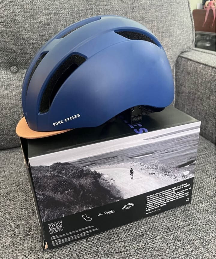 New Bicycle Helmet Navy Blue Large Unused