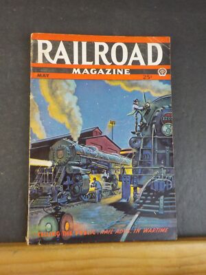 Railroad Magazine 1943 May RR ads wartime how diesel works CN U-2-g Electric Lin