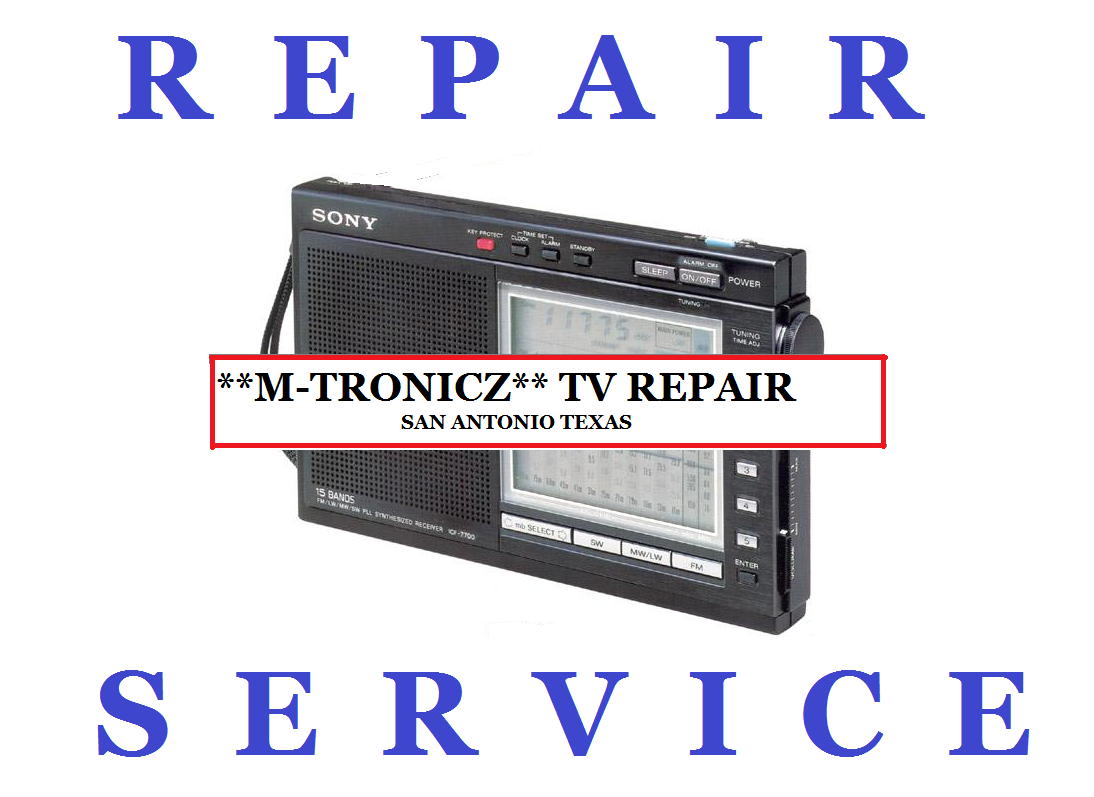 REPAIR SERVICE FOR SONY ICF-7700 ICF-7600DA SHORTWAVE PORTABLE