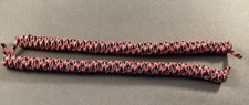 Pink  Black  Silver Shoe Laces Curly Y-Ties