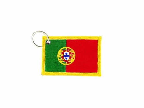 Porte cle cles clef brode patch ecusson badge drapeau portugal portugais - Afbeelding 1 van 1