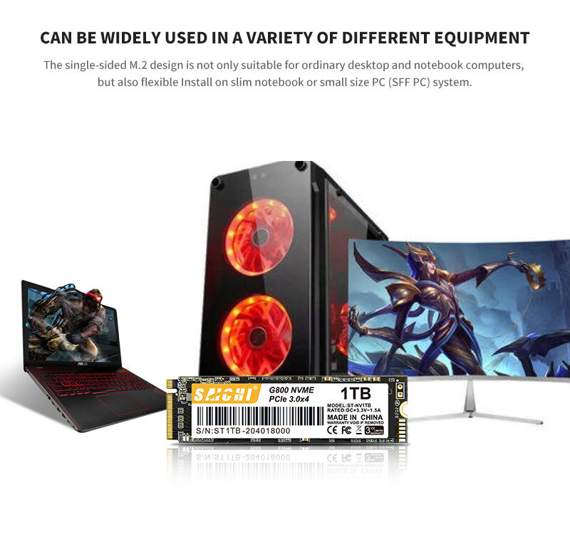 1T 2T SSD M 2 NVME PCIe Gen 3.0x4 M.2 2280 3D NAND Internal Solid