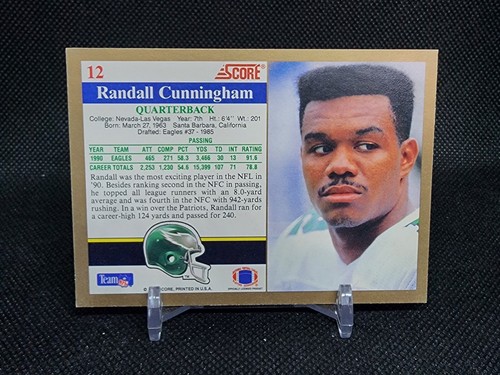 1991 Score RANDALL CUNNINGHAM Football Card 12 Philadelphia Eagles EBay