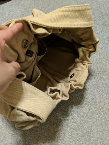 Gap Canvas Single Shoulder Strap Satchel Bag Purse - Tan Beige Color - Picture 2 of 7