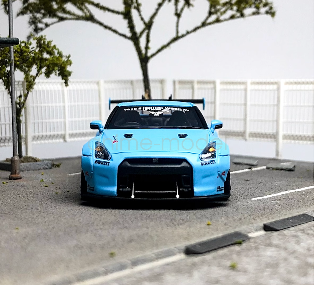 YM ERROR 404 1/64 日産 GT-R R35 LBWK 水色 404 Error 1:64 GTR