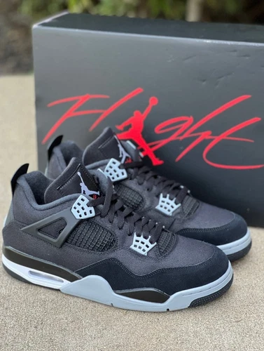 Basketball Shoes Jordan Air Jordan 4 Retro Se "Black Canvas" Man Mid-Top