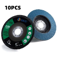10PCS Sanding Grinding Wheel 120 Grit 4-1/2 in Zirconia Flap Disc For Grinder