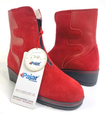 Pajar Zeke P Women s Heritage Boot Red Suede Women's Size 7.5 US NWOB 