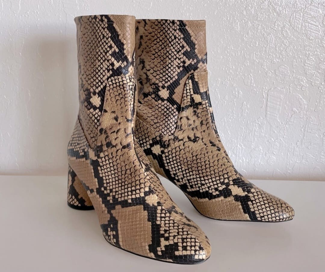 Zara Basic Collection Bloggers Snakeskin Print Zi… - image 11