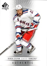 2012-13 SP Authentic Derek Stepan #92 New York Rangers