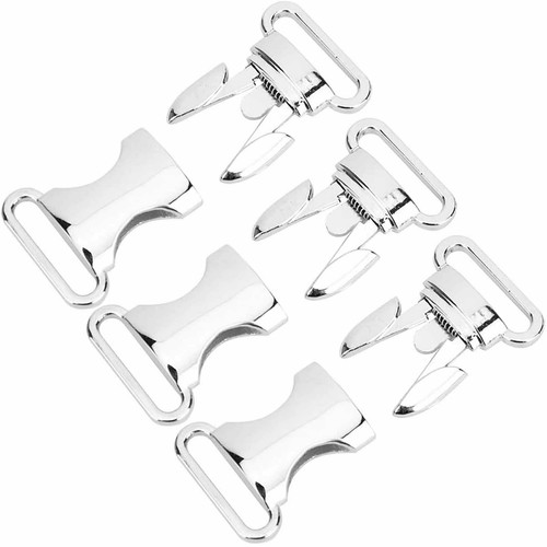 5x Metal Side Release Buckle Slider Clip Webbing Strap Paracord Bracelet Collar - Picture 4 of 11