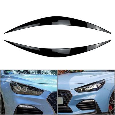 1 Pair Car Headlight Eyelid Eyebrow Trims For Hyundai i30 i30N MK3 2017-2020