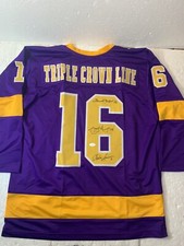 Triple Crown Line Signed Custom Jersey Dionne/Taylor/Simmer Triple Auto COA JSA