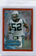 JON BEASON 2010 TOPPS CHROME ORANGE REFRACTOR PANTHERS MIAMI HURRICANES K3