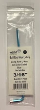Wiha 3/16" Ball End Hex L-Key Long Arm Color Coded Hex Inch Item No.56909