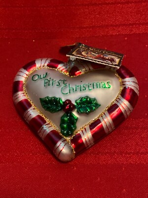 Merck Old World Christmas Ornament - Our 1st Christmas Peppermint ...