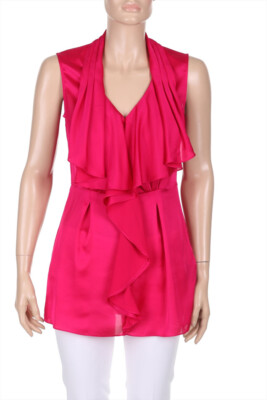 TED BAKER LONDON Blouse Top Volants Frills 1 = D 36 raspberry