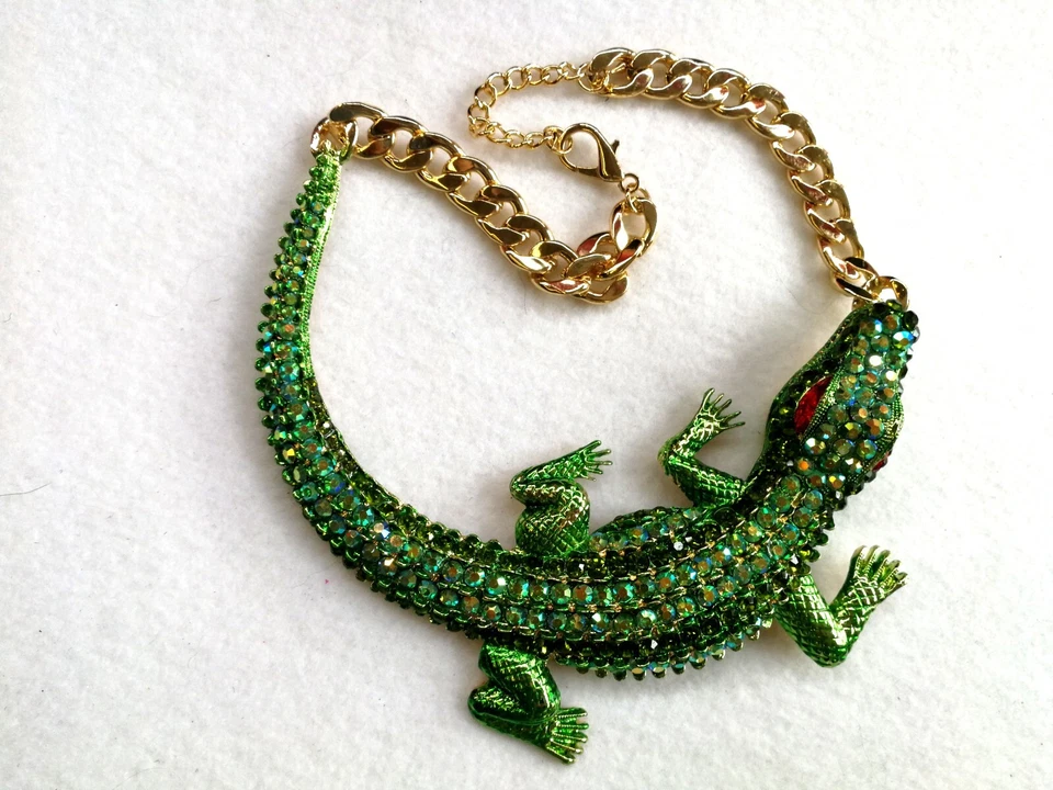 moda joyería mujer joyas collar collar gargantilla cristales diseño animalier Foto 3 de 4