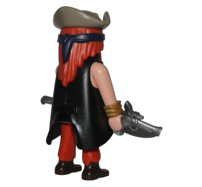Playmobil Pirate Captain red beard w/ black jacket - C52 | eBay