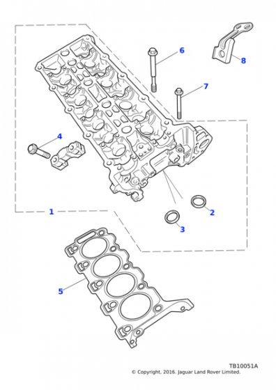 JAGUAR 04-09 XJ8-Engine Cylinder Head Gasket AJ88987-R | eBay