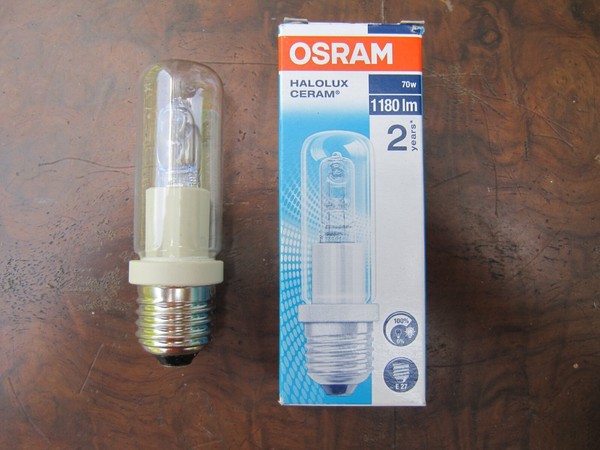 Garantiert Osram Halolux Ceram 70W 64400 E27 Kl Klar Made In Germany Dimmbar-image