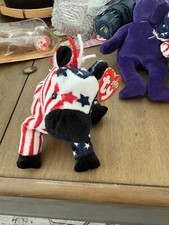RARE TY Lefty 2000 Beanie Baby With Errors Political Donkey BRAND NEW