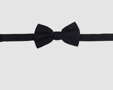  50 Ryan Seacrest Distinction Mens Solid Blue Adjustable Event Pre Tied Bow Tie