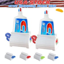 3Pcs Rolling Tube Toothpaste Squeezer Manual Dispenser Seat Holder Home Bathroom