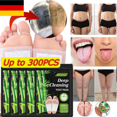 300Stk Entgiftungspflaster Fusspflaster Detox Pflaster Bambus Foot Patch Pads DE