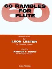 CARL FISCHER 60 RAMBLES FOR FLUTE MUSIC BOOK LESTER TERRY PHILADELPHIA ORCHESTRA