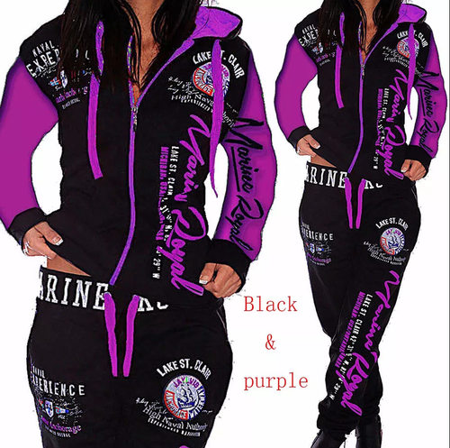 TUTA COMPLETA FELPA PANTALONE DONNA SPORTIVA FITNESS CON CAPPUCCIO | eBay